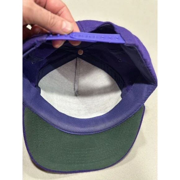 Vtg Wiarton Willie Canadian Groundhogs Day Purple Hat 90s